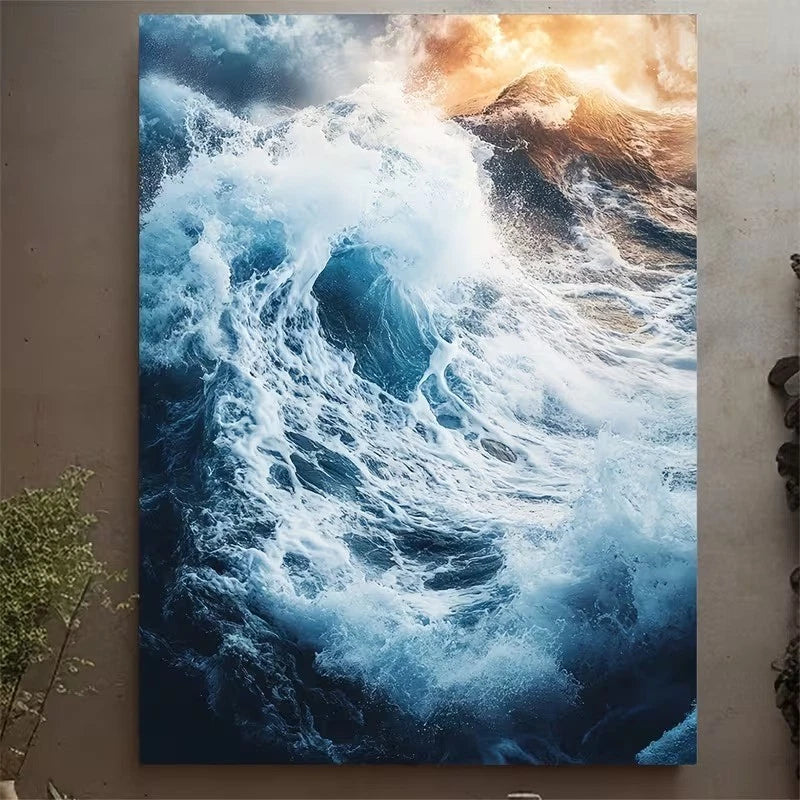Turquoise Ocean Water Metal Print Ready to Hang