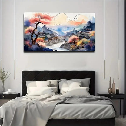 Attractive Landscape Aesthetic Wall Art Canvas Office Home Room Framed 120x60cm