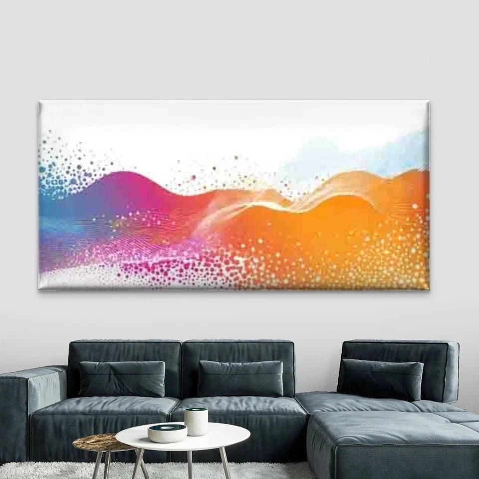 Colorful Abstract Swirl Wall Art Canvas Office Home Room Framed 120x60cm