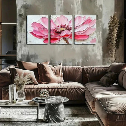 3pcs Elegant Pink Peony Modern Décor Perfect Wall Art Set Canvas Framed 60x90cm - High Quality Print 100% Australian Made Wall Canvas Ready to Hang - Bella Home Decor