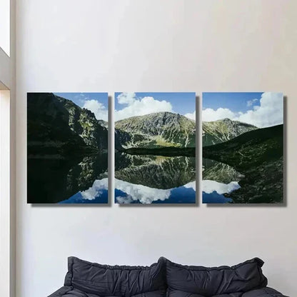 3pcs Lake Scenery of The Tatra Mountains Wall Art Set Canvas Unframed - High Quality Print 100% Australian Made Wall Canvas