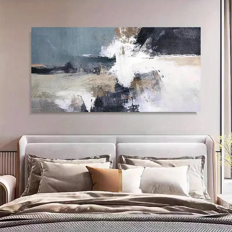 Modern Retro Deco Style Abstract Wall Art Canvas Office Home Room Framed 120x60cm - Bella Home Decor