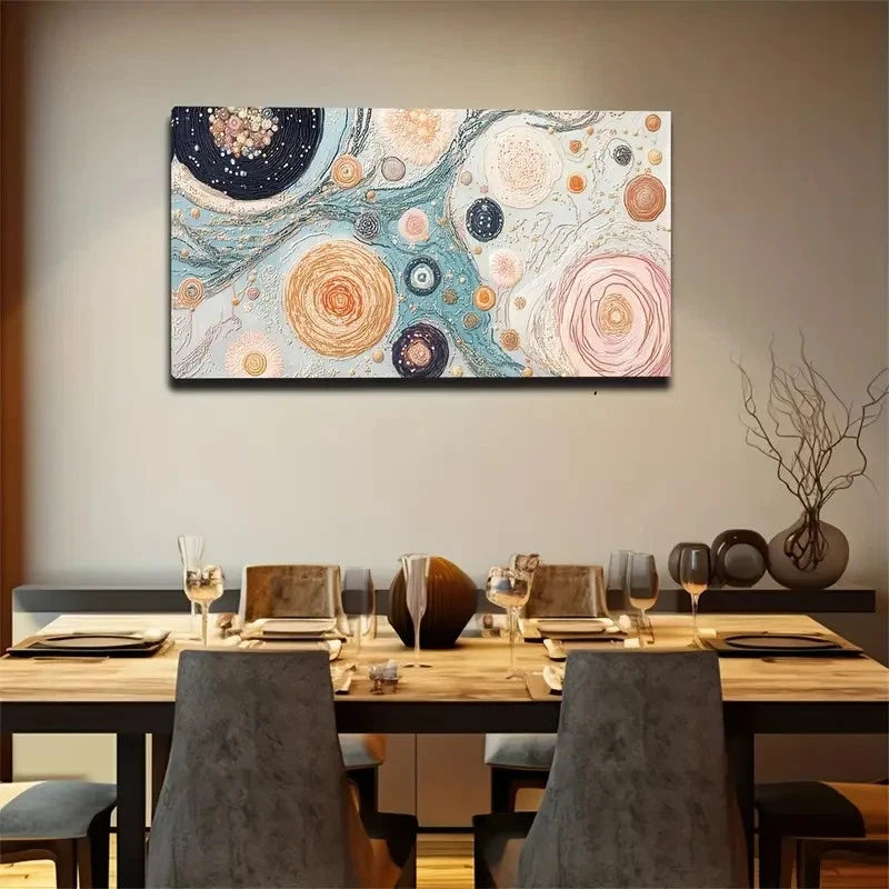 Modern Bohemian Decor In Beige Wall Art Canvas Office Home Room Framed 120x60cm