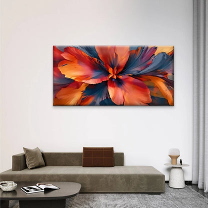 Huge Bright Flowers Abstract Wall Art Canvas Office Home Room Framed 120x60cm