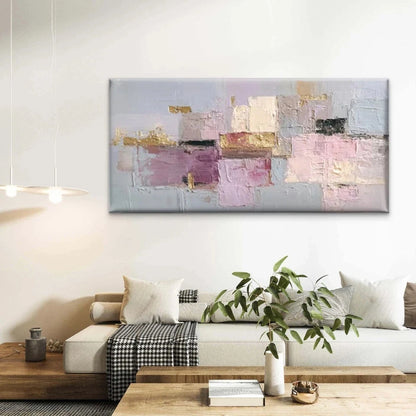 Abstract Soft Pastel Wall Art Canvas Office Home Room Framed 120x60cm