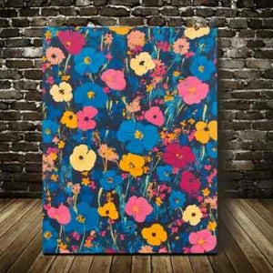 Beautiful Contemporary Abstract Floral Painting 40x60cm Metal Print Ready to Hang - Bella Home Decor
