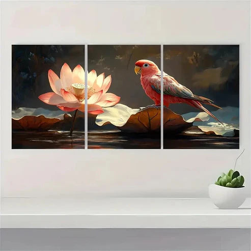3pcs Gray Minimalist Boho Home Decor GM Wall Art Set Canvas Unframed - High Quality Print 100% Australian Made Wall Canvas - Bella Home Decor
