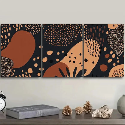3pcs Leopard Print Pattern Painting   Wall Art Set Canvas Framed 60x90cm - High Quality Print 100% Australian Made Wall Canvas Ready to Hang