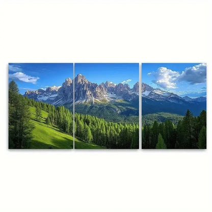 3pcs Italy Dolomite Majestic Mountain EI    Wall Art Set Canvas Framed 40x60cm - High Quality Print 100% Australian Made Wall Canvas Ready to Hang