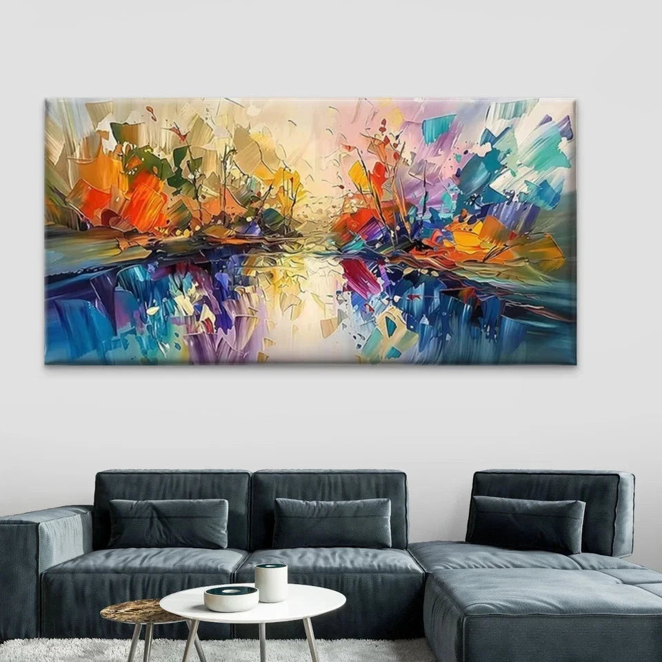 Abstract Colorful CWall Art Canvas Office Home Room Framed 120x60cm