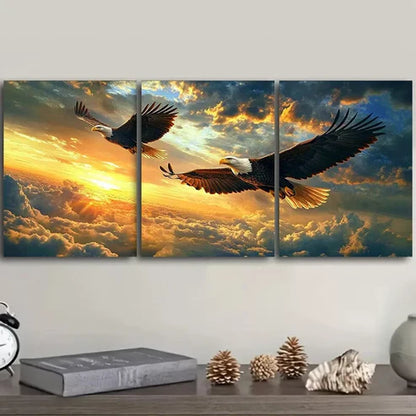 3 PCS Eagle Sky Nature Canvas Wall Art Set Canvas Unframed - High Quality Print 100% Australian Made Wall Canvas - Bella Home Decor