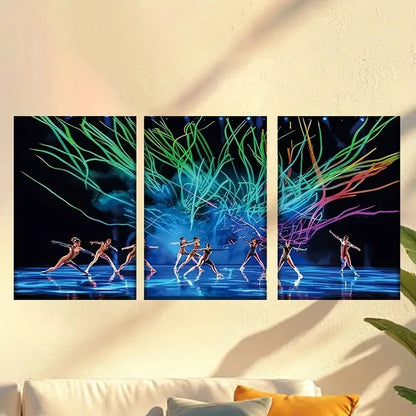 3pcs Abstract Colorful Dancers Wall Art Set Canvas Framed 50x70cm - High Quality Print 100% Australian Made Wall Canvas Ready to Hang - Bella Home Decor