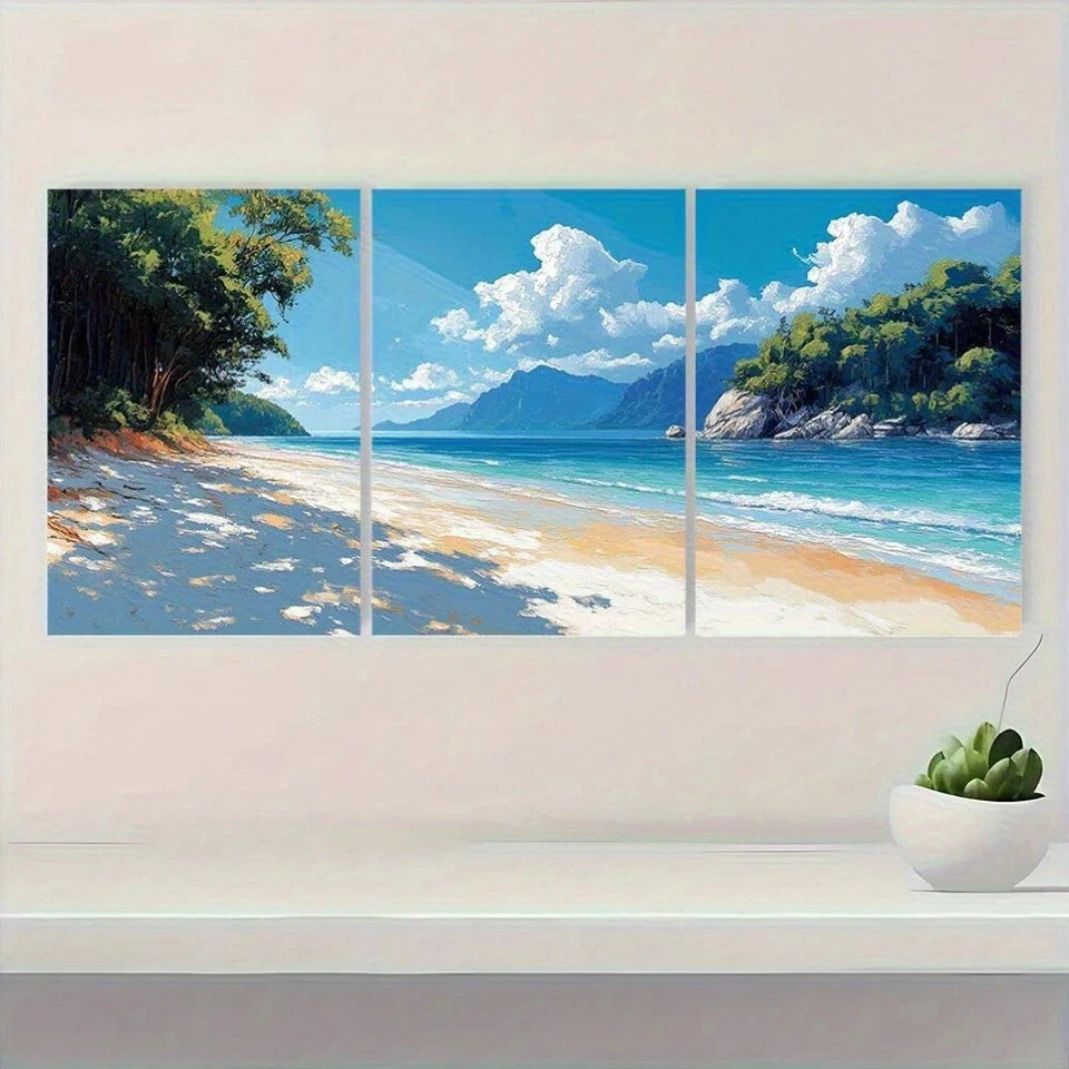 3pcs National Park Travel Painting Metal Print Ready to Hang Art - Bella Home Decor