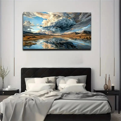 Magnificent Decorative Scary Wall Art Canvas Office Home Room Framed 120x60cm