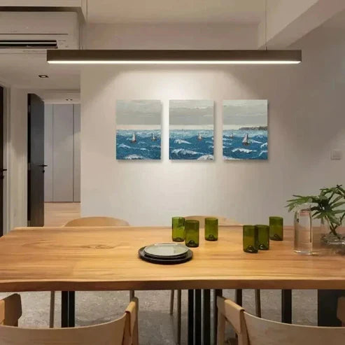 3pcs Seascape Ocean Waves & Sailboats Wall Art Set Canvas Unframed - High Quality Print 100% Australian Made Wall Canvas