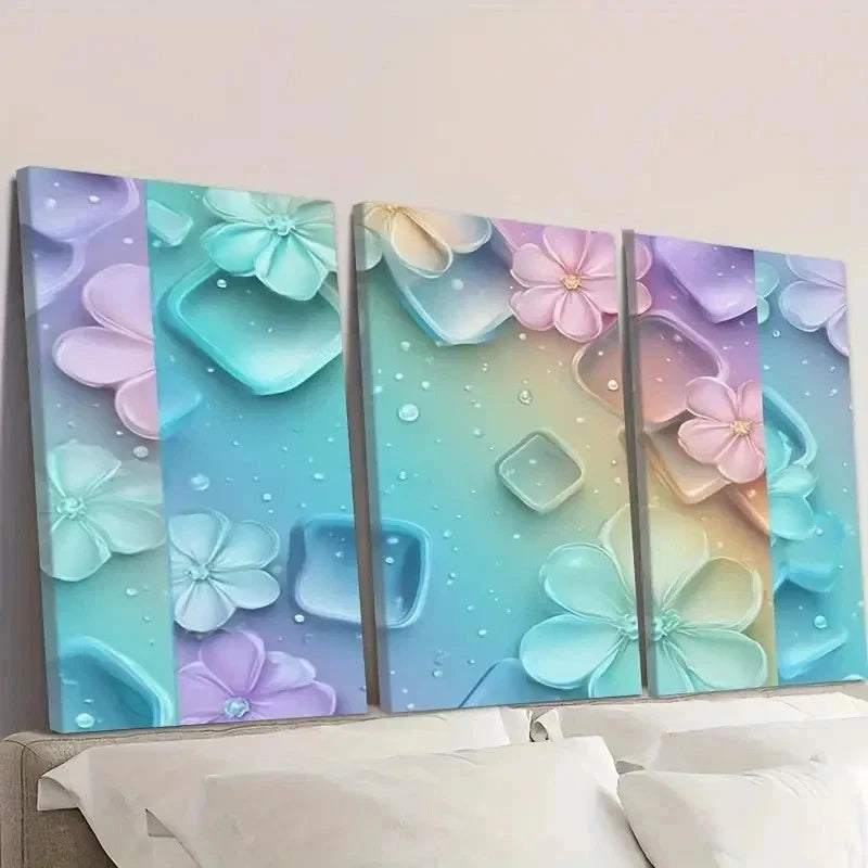 3pcs Modern Abstract Artistic Design Wall Art Set Canvas Framed 50x70cm - High Quality Print 100% Australian Made Wall Canvas Ready to Hang