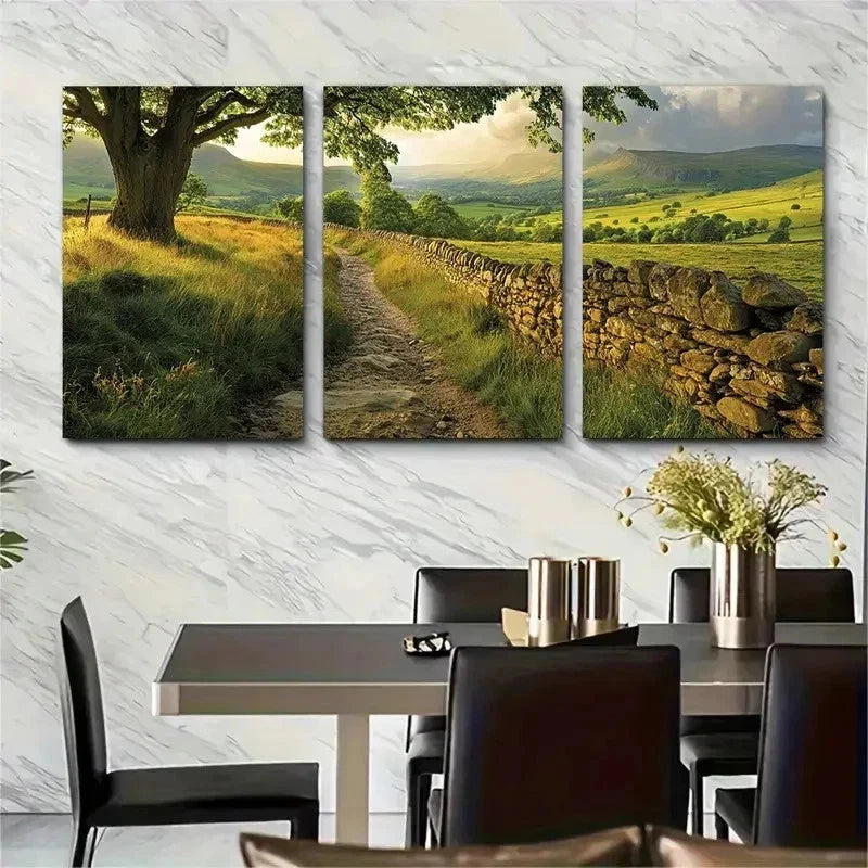 3pcs National Park Decor Scenic Country Perfect Wall Art Set Canvas Framed 50x70cm - High Quality Print 100% Australian Made Wall Canvas Ready to Hang