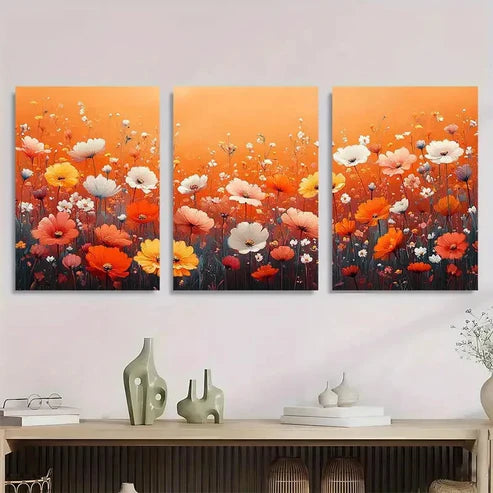 3pcs Abstract Floral Botanical Décor Perfect Wall Art Canvas Unframed - High Quality Print 100% Australian Made Wall Canvas - Bella Home Decor
