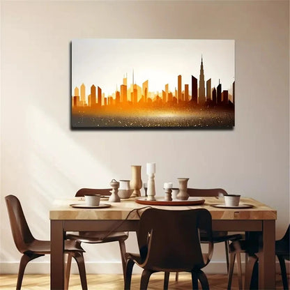 Modern Cityscape Abstract Décor Wall Art Canvas Office Home Room Framed 120x60cm