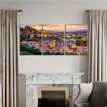 3pcs Georgia Landscape Travel Modern Wall Art Set Canvas Framed 40x60cm - High Quality Print 100% Australian Made Wall Canvas Ready to Hang - Bella Home Decor