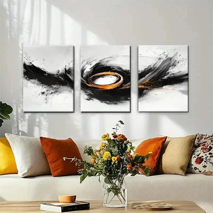 3pcs Modern Abstract Swirl Dynamic Perfect Wall Art Set Canvas Unframed - High Quality Print 100% Australian Made Wall Canvas