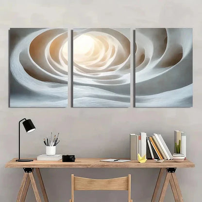 3pcs Spiral Ring Circle Pattern Abstract Wall Art Set Canvas Unframed - High Quality Print 100% Australian Made Wall Canvas
