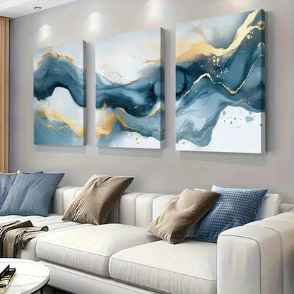 3pcs Modern And Flowing Design Wall Art Canvas Unframed - High Quality Print 100% Australian Made Wall Canvas