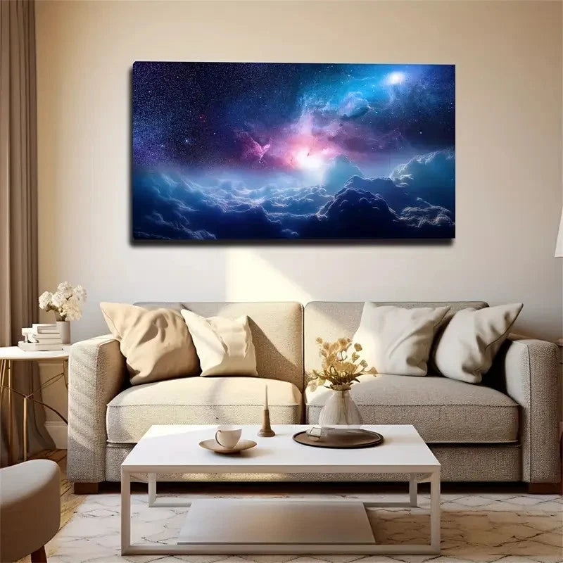Magical Starry Sky Interior Wall Art Canvas Office Home Room Framed 120x60cm
