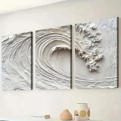 3pcs Modern Wind Abstract Ocean Perfect Wall Art Set Canvas Framed 40x60cm - High Quality Print 100% Australian Made Wall Canvas Ready to Hang - Bella Home Decor