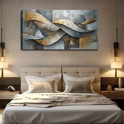 Minimalist Modern Geometric Wall Art Canvas Office Home Room Framed 120x60cm - Bella Home Decor