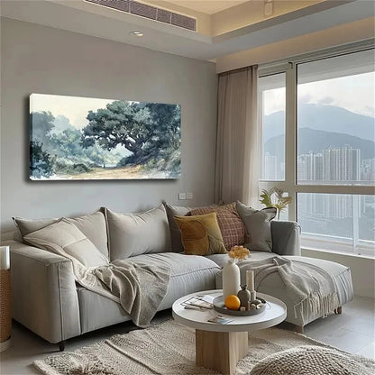 Under A Huge Tree Nature Deco Wall Art Canvas Office Home Room Framed 120x60cm - Bella Home Decor
