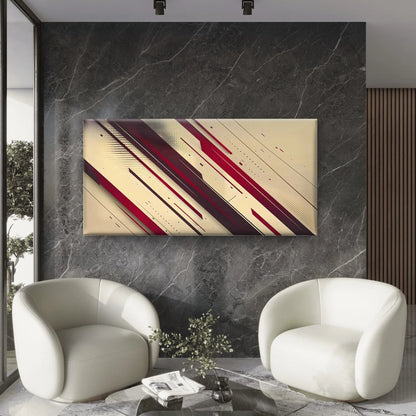 Abstract With Diagonal Stripes Wall Art Canvas Office Home Room Framed 120x60cm