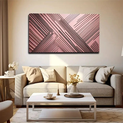 Pink Background Wall Art Canvas Office Home Room Framed 120x60cm