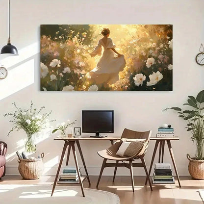Woman Dress Modern Deco Wall Art Canvas Office Home Room Framed 120x60cm - Bella Home Decor