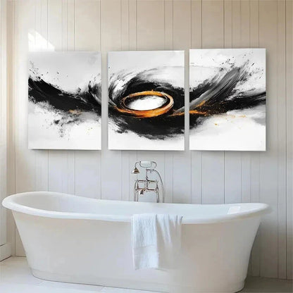 3pcs Modern Abstract Swirl Dynamic Perfect Wall Art Set Canvas Framed 60x90cm - High Quality Print 100% Australian Made Wall Canvas Ready to Hang - Bella Home Decor