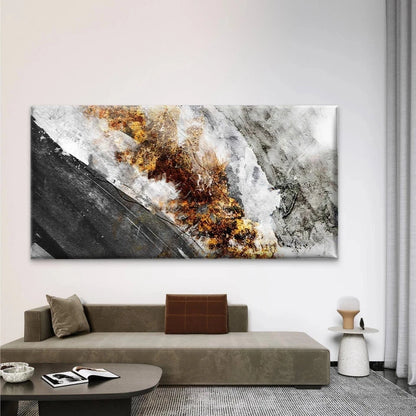 Abstract Painting Dark Colors Wall Art Canvas Office Home Room Framed 120x60cm