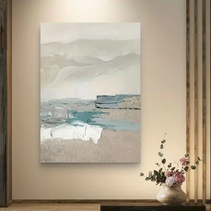 Abstract Landscape Soft Pastel Tones 60x90cm Metal Print Ready to Hang