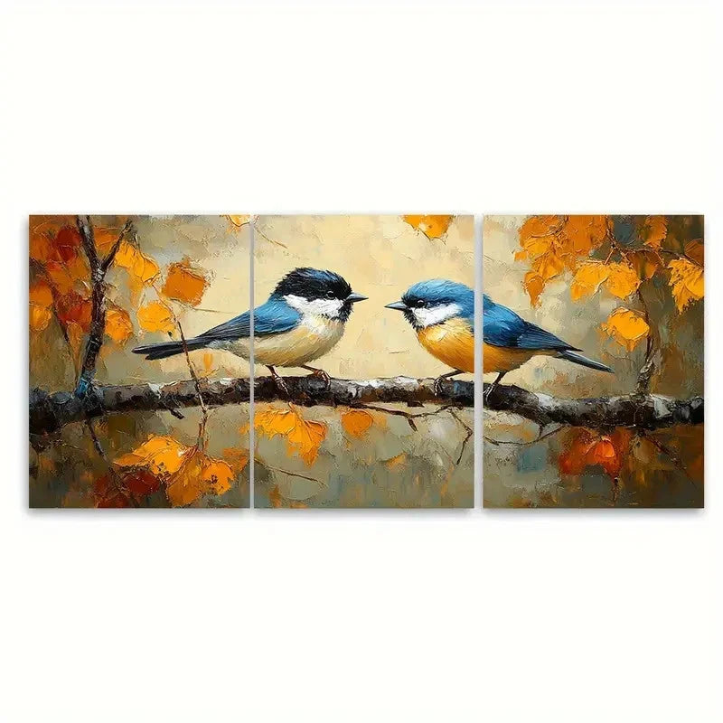 3pcs Realistic Birds EY   Wall Art Set Canvas Framed 50x70cm - High Quality Print 100% Australian Made Wall Canvas Ready to Hang