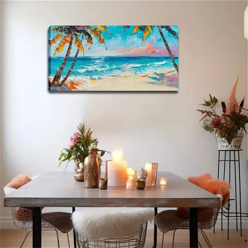 Showcases A Brightly Colored Wall Art Canvas Office Home Room Framed 120x60cm