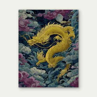 Asian Style Dragon 60x90cm Metal Print Ready to Hang