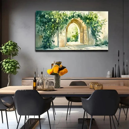 Modern And Simple Stone Arch Wall Art Canvas Office Home Room Framed 120x60cm - Bella Home Decor
