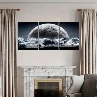 3pcs Fantasy Landscape Night Sky Modern  Wall Art Set Canvas Framed 60x90cm - High Quality Print 100% Australian Made Wall Canvas Ready to Hang