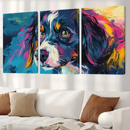 3pcs Decorative Canine Emotional Expression Canvas Unframed - High Quality Print 100% Australian Made Wall Canvas - Bella Home Decor