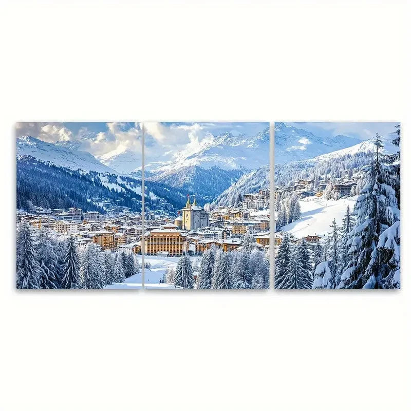 3pcs Collection Switzerland RO   Wall Art Set Canvas Framed 50x70cm - High Quality Print 100% Australian Made Wall Canvas Ready to Hang - Bella Home Decor