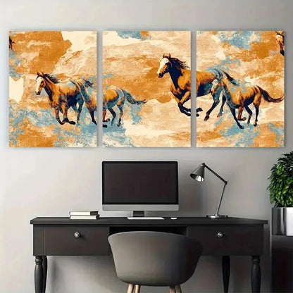 3pcs Western Matchbox Cowgirl Perfect Wall Art Set Canvas Framed 50x70cm - High Quality Print 100% Australian Made Wall Canvas Ready to Hang