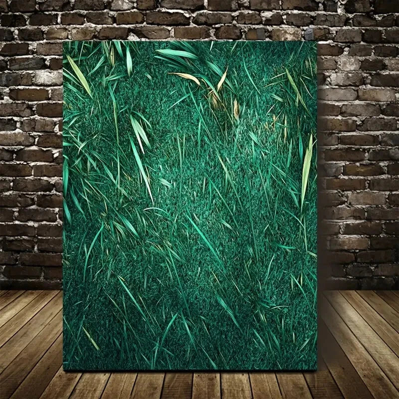 Beautiful Vibrant Emerald Thatch Grass Lawn  40x60cm Metal Print Ready to Hang - Bella Home Decor