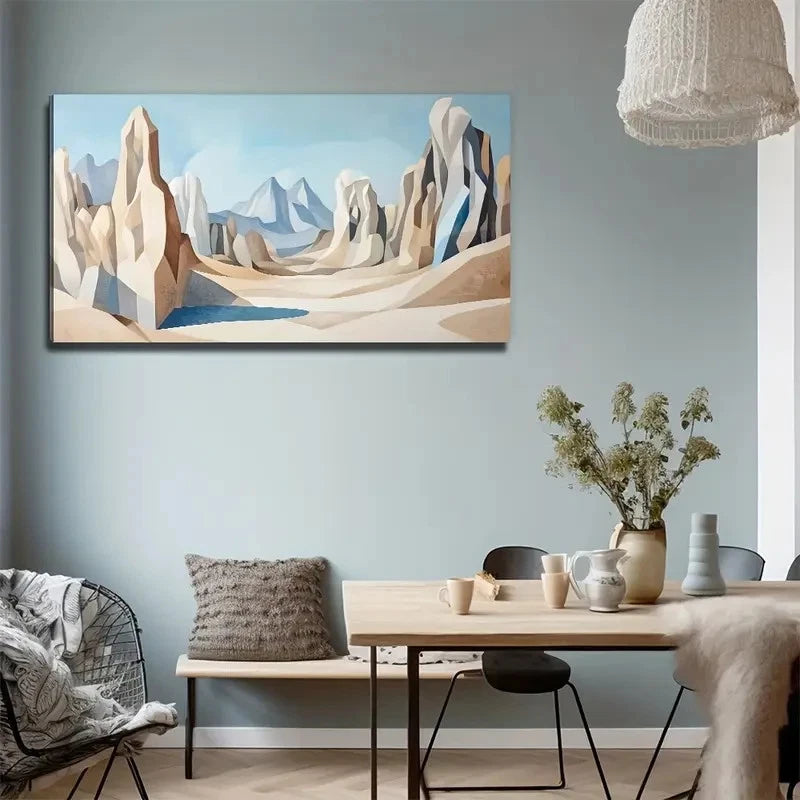 Abstract Desert Landscape Wall Art Canvas Office Home Room Framed 120x60cm