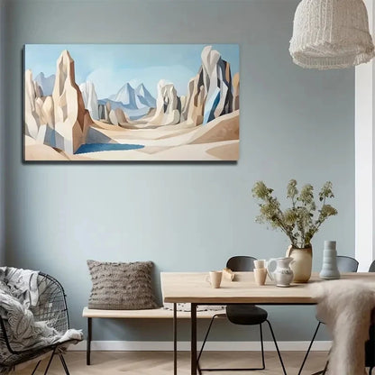 Abstract Desert Landscape Wall Art Canvas Office Home Room Framed 120x60cm