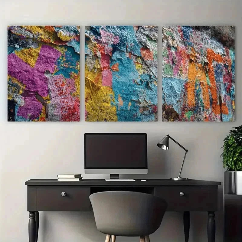 3pcs Continuous Décor Berlin Travel Perfect Wall Art Set Canvas Framed 50x70cm - High Quality Print 100% Australian Made Wall Canvas Ready to Hang - Bella Home Decor