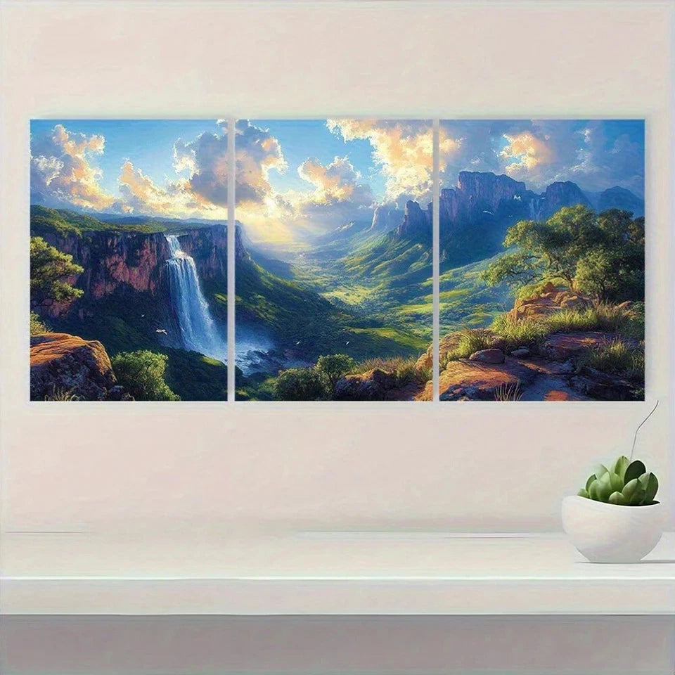 3pcs Veadeiros National Park Scenery Metal Print Ready to Hang Art - Bella Home Decor